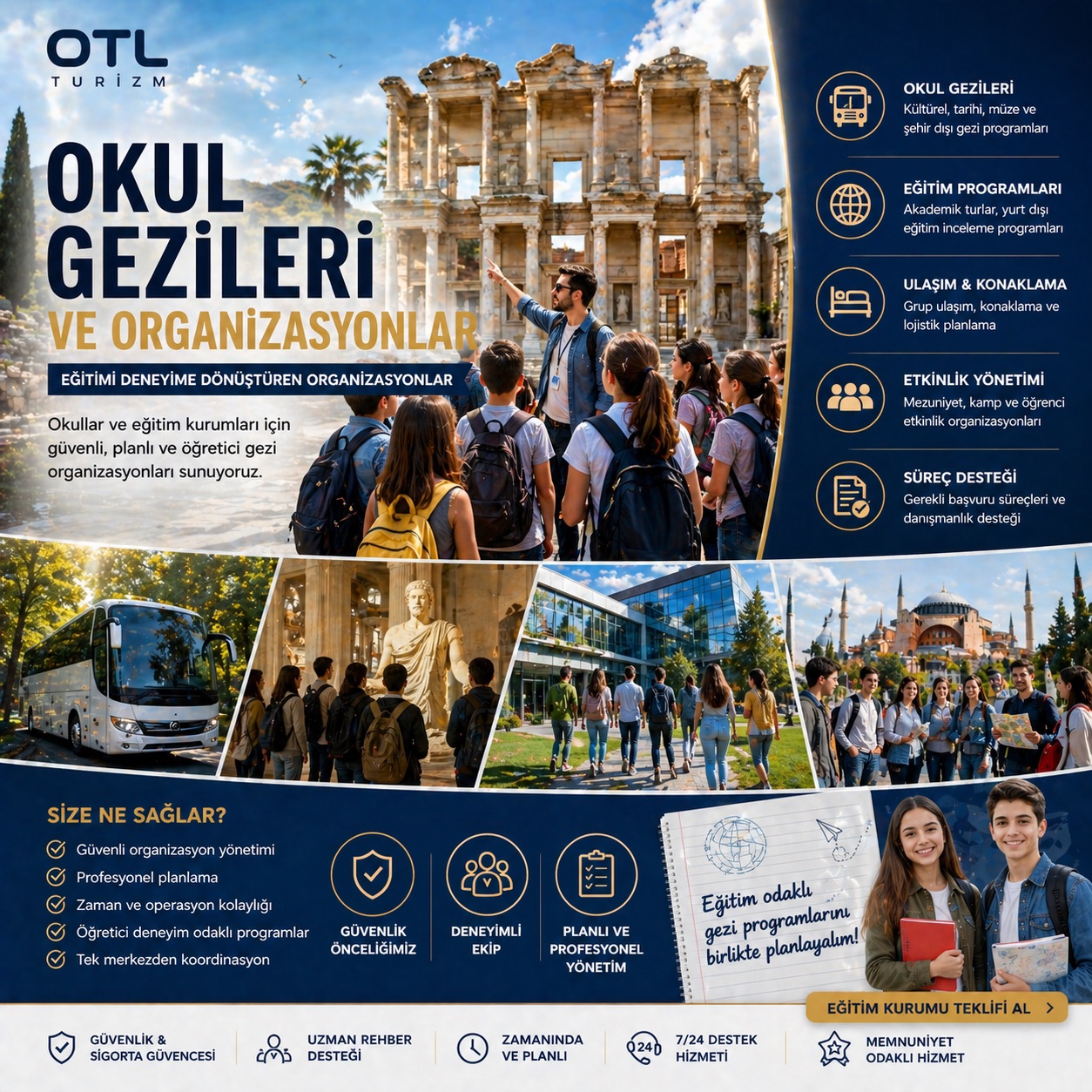 Eğitim Kurumlarına Özel Profesyonel Gezi Organizasyonları